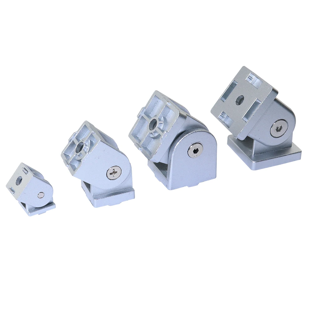 Flexibles Drehgelenk aus Zinklegierung für Aluminium-Strangpressprofil 2020 3030 4040, rechtwinkliger willkürlicher Aluminiumprofil-Stecker – Detail 18