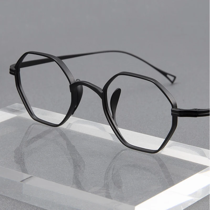 

Vintage Irregular Polygon Optical Eyeglasses Men Ultralight Titanium Myopia Glasses Frame Women Japanese Brand Design Eyewear