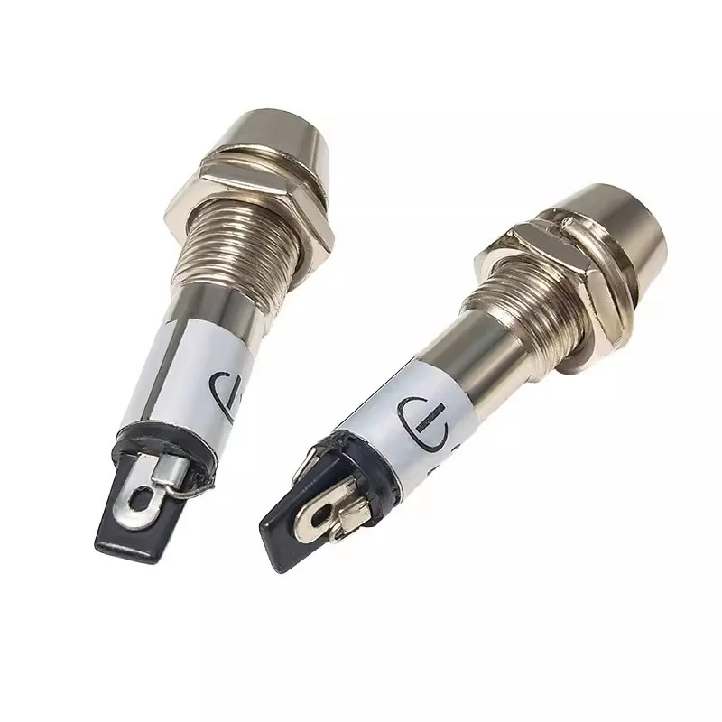 5pcs 8MM XD8-1 Mini Power Working Signal Light Metal Indicator Light Red Green Yellow 12V 24V 220V
