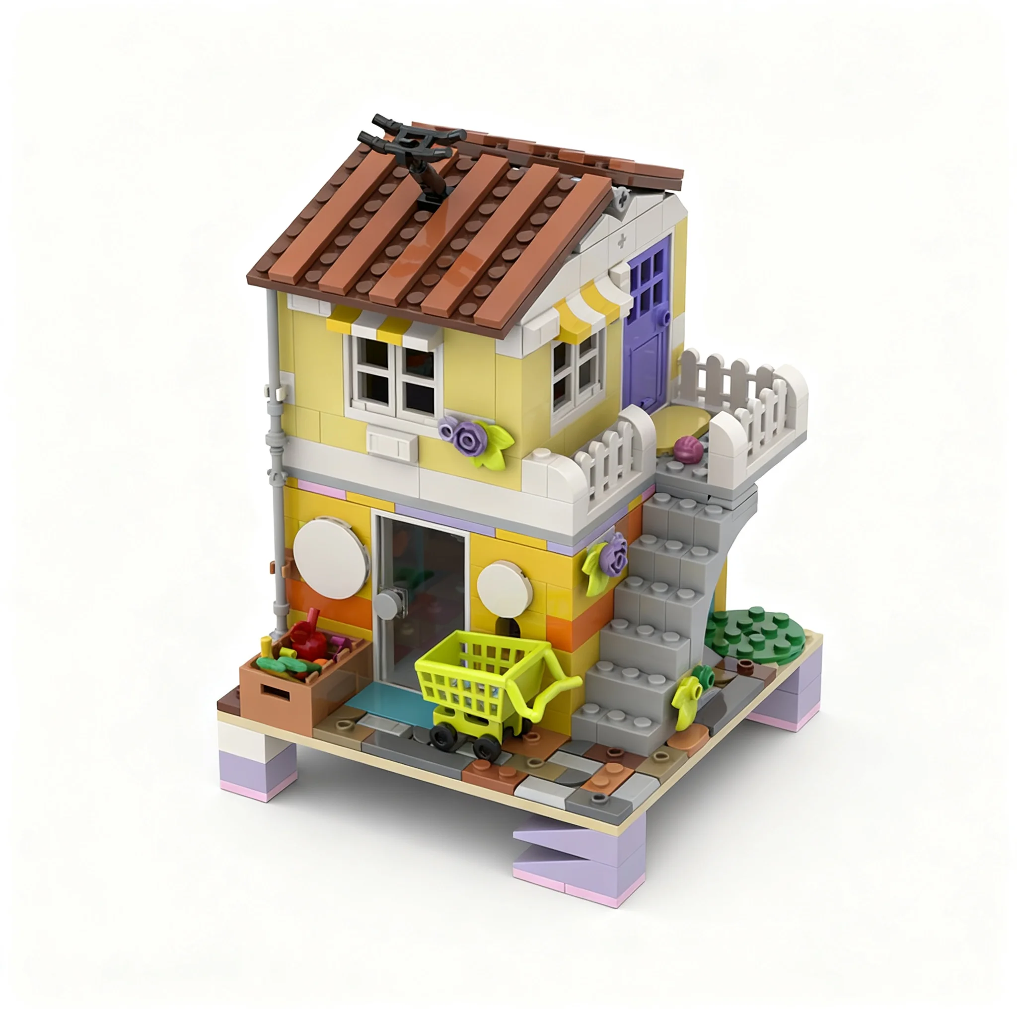 447pcs MOC Little Grocer - Riviera Extension Modular Buildings Model Building Blocks Christmas Gift Toy Architecture Idea Craft