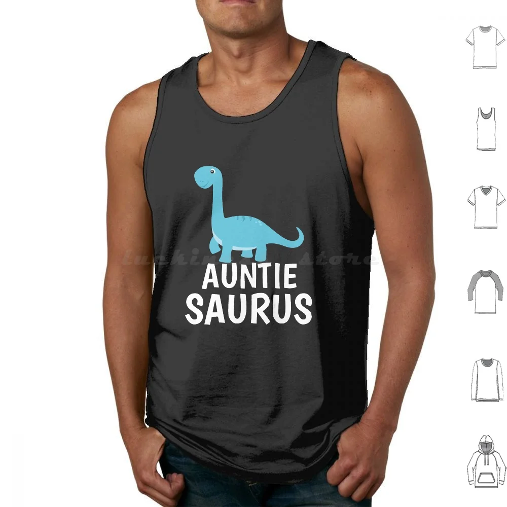 Auntie Saurus Tank Tops Vest Sleeveless Dinosaur For Aunt Dinosaur Aunt Auntie Saurus Auntiesaurus Auntie Dinosaur Family Best