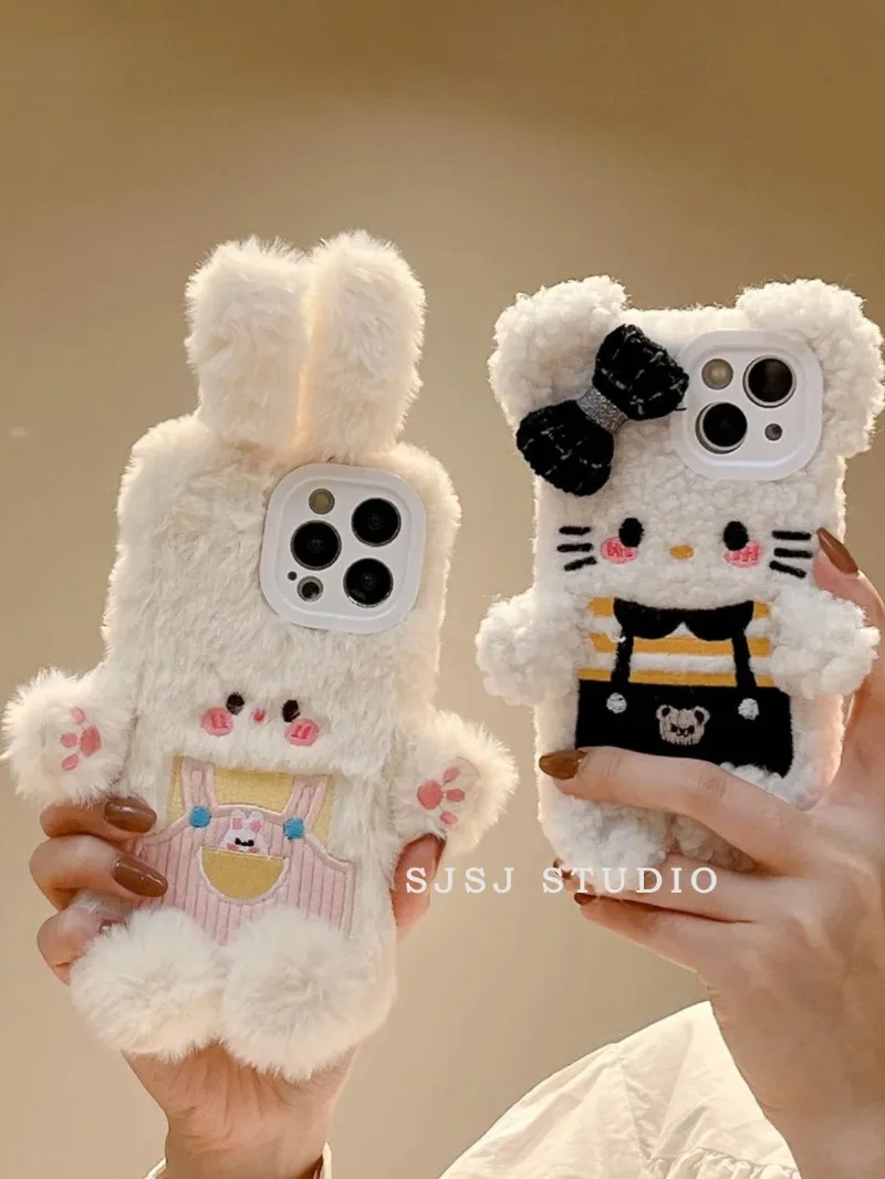 

Hello Kitty Anime Kawaii Sanrio Ins Fashion KT Cat iPhone 16Pro Phone Case Cute Apple 15 14 13Pro Max Soft Cover Gifts