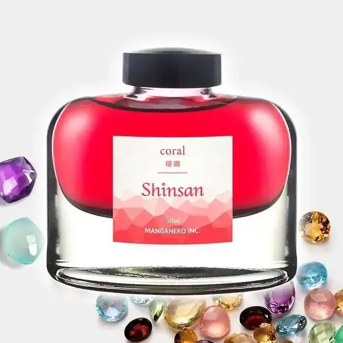 

SHINSAN 20 Colors Pen Ink Non Carbon Writing Ink 50ml Large Bottle
