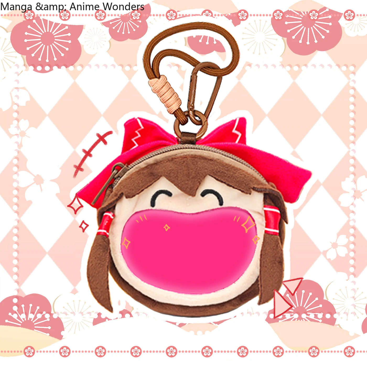 

New Hakurei Reimu TouHou Project Coin Purse Wallets Cute Game Itabag Headset Storage Bag Cosplay Cartoon Earphone Bag Gift