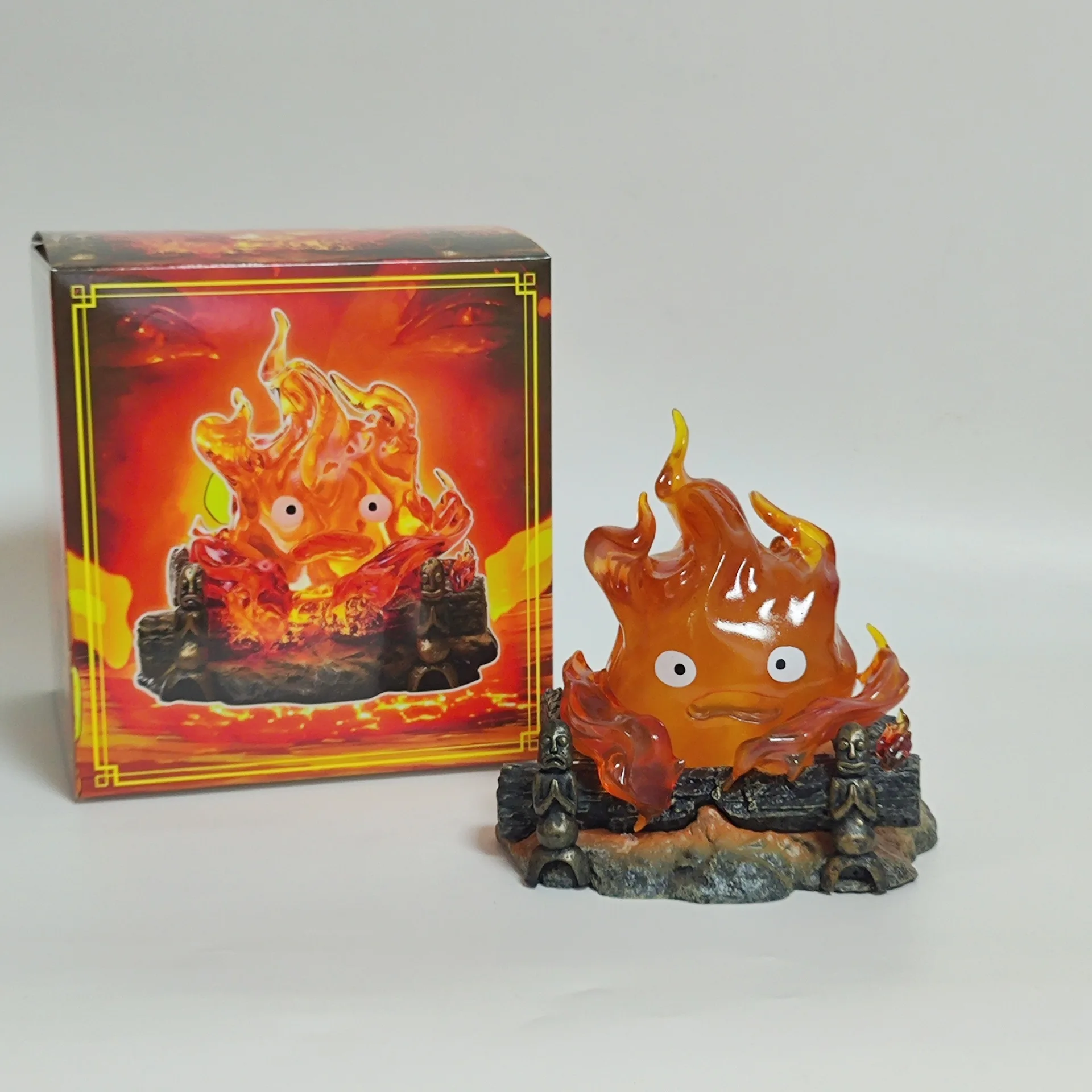 Hot Anime Calcifer Figure 12cm Pvc Luminous Model Toys Action Figures GK Model Collection Home Decoration Kids Birthday Gifts