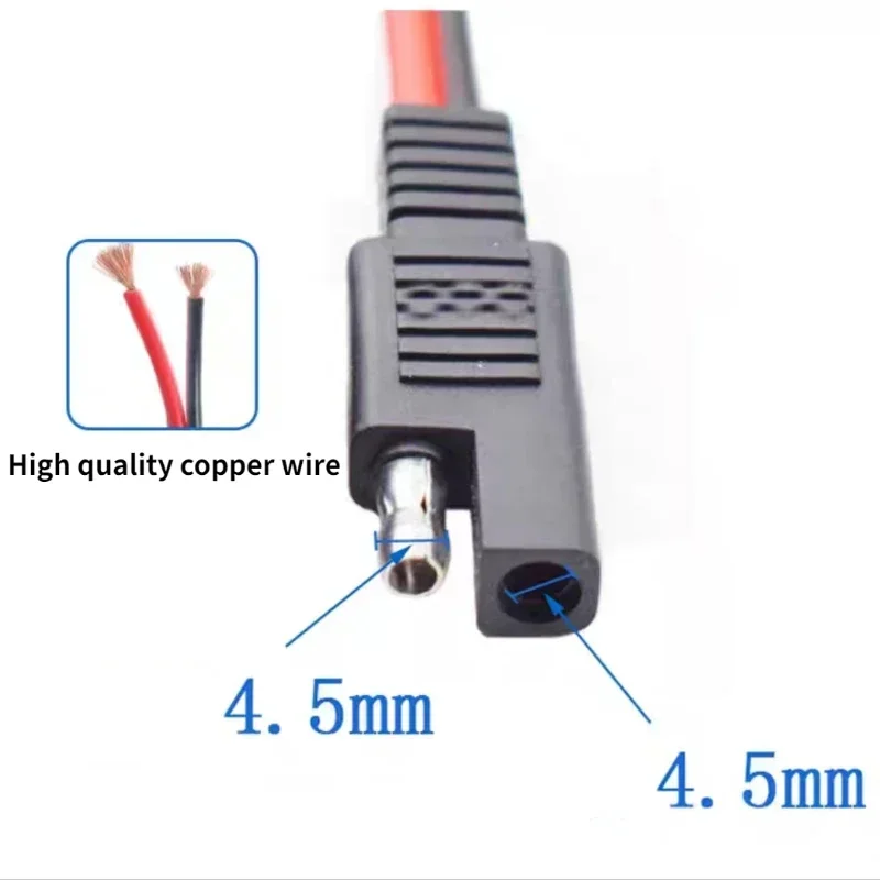 Car Charger Cigarette Lighter To SAE Line Cable Plug Electric Wires 14AWG 100cm 12V Connector Harness Battery Charger