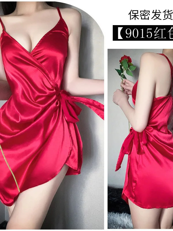 Sexy Temptation Sling Dress V Neck Nightclub Erotic Backless Fashion Summer Romantic Elegant Mature Gentle Atmosphere Bold 2LGO