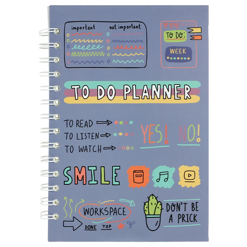 Undated Weekly Planner Weekly Goals Notebook A5 To Do List Planner  Habit Tracker Journal with Spiral Binding