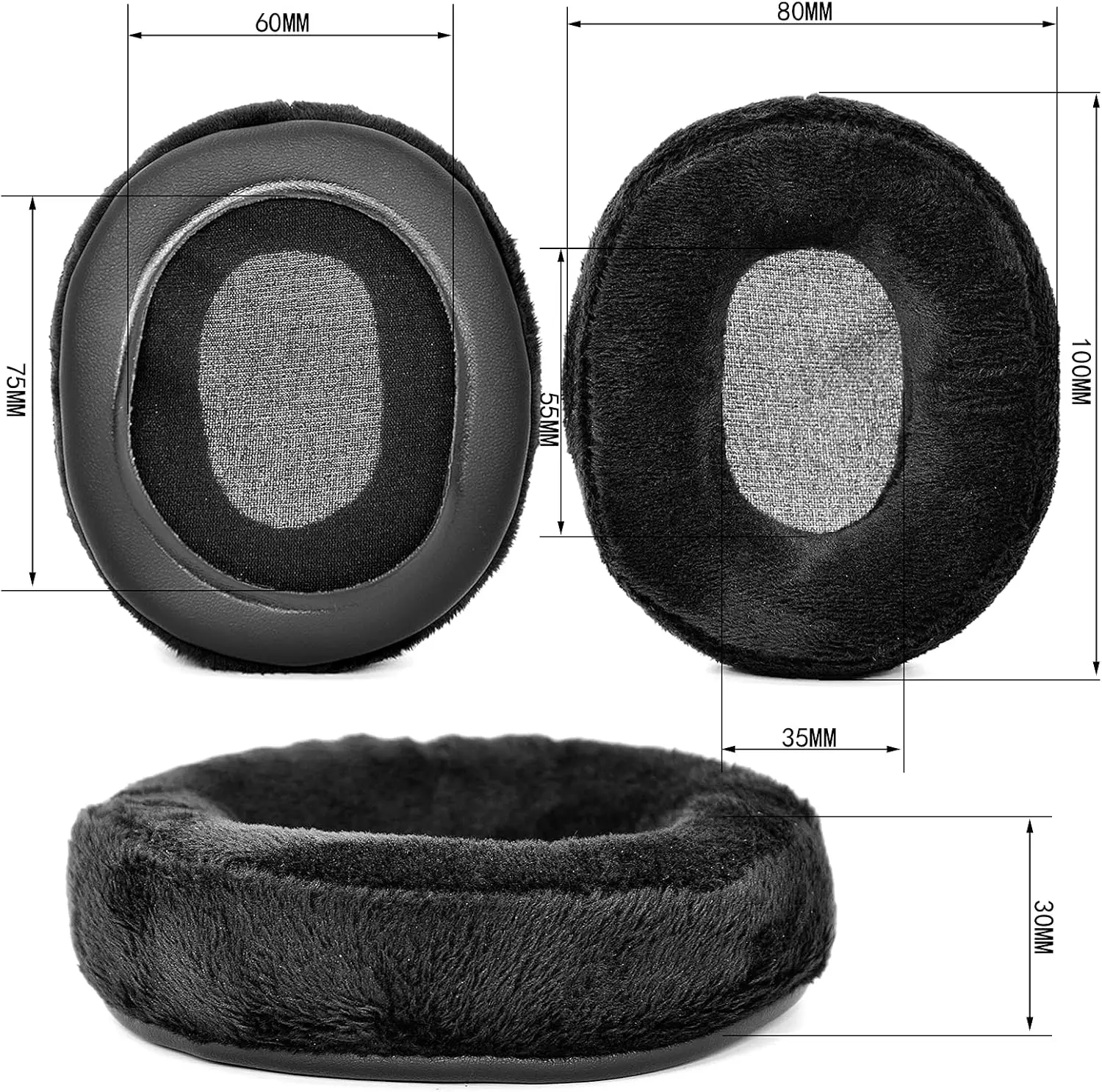 Arctis 7  Velour Thicker Upgrade Quality Earpads - Replacement Ear Cushion Foam Cover Compatible with ATH-M50x M50 M40 M40FS
