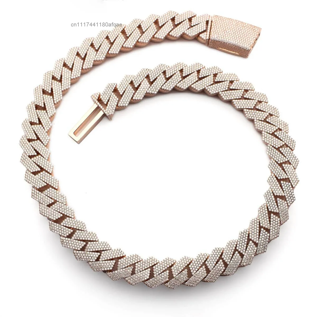 Jewelry Men Luxury 20mm Hip Hop Chain Real 10k Solid Gold Iced Out Vvs Lab Grown Diamond Cuban Limk.