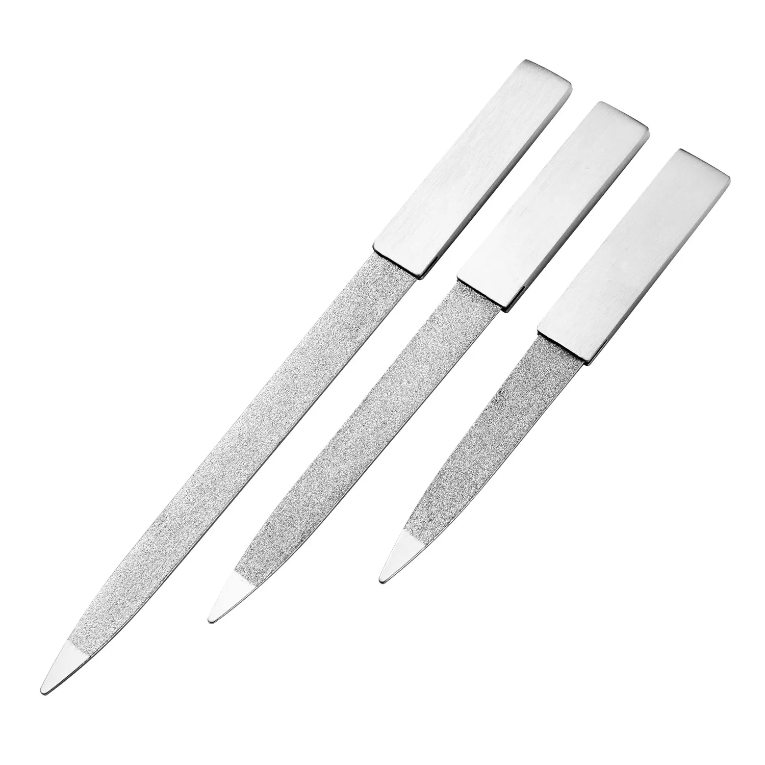 Nail Art File Stainless Steel Remover Cuticle Pusher Double Sides Scrub Buffer Grinding Care Manicure Pedicure Tools 4/5/6 Inch