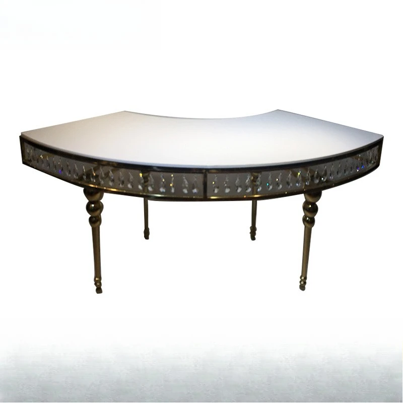 Stainless steel oval table large banquet wedding table hotel large table