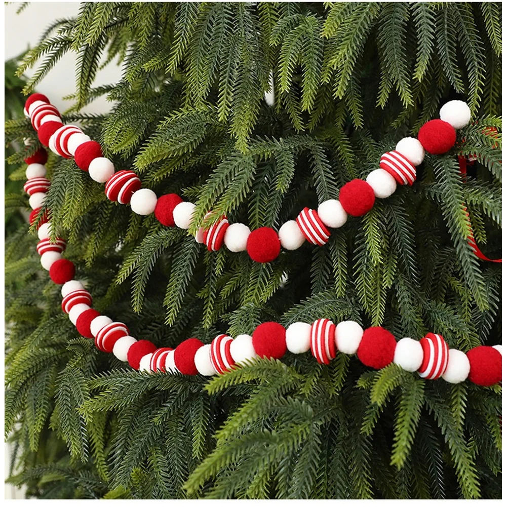 

Festive Felt Bowknot String Garland Banner 180cm Red Felt Decoration to Brighten Holiday Parties and Seasonal Home Environments