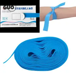 50Pcs/box Pre Cut Blue Elastic Belt Disposable Tourniquet First Aid Kit Product Medical Rubber Tourniquet Disposable Tourniquet