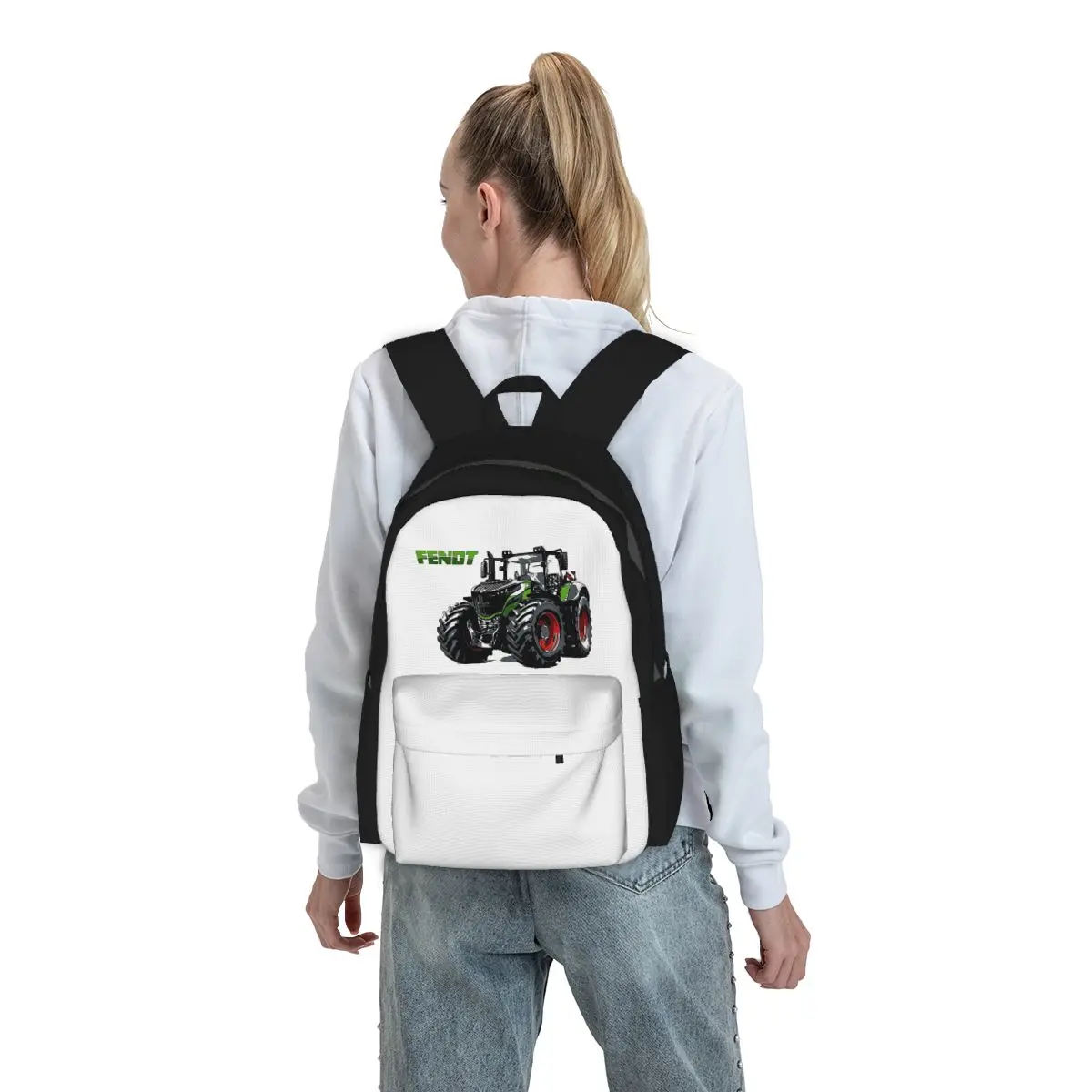 

Fendt Tractor Backpack Student BookBag Kids School Bag Computer Shoulder Bags for Men Women