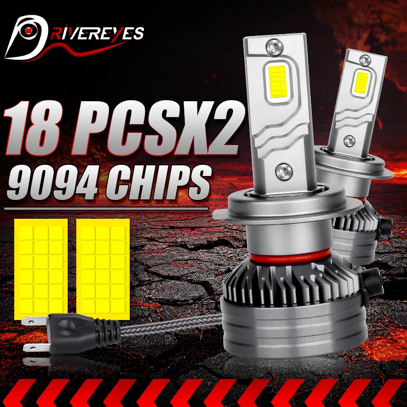 

30000LM H7 H11 LED Bulbs Car Headlights 220W Auto Headlamp H4 H1 H8 H9 9005 9006 HB3 HB4 9012 HIR2 Mini Diode Canbus 6000K White