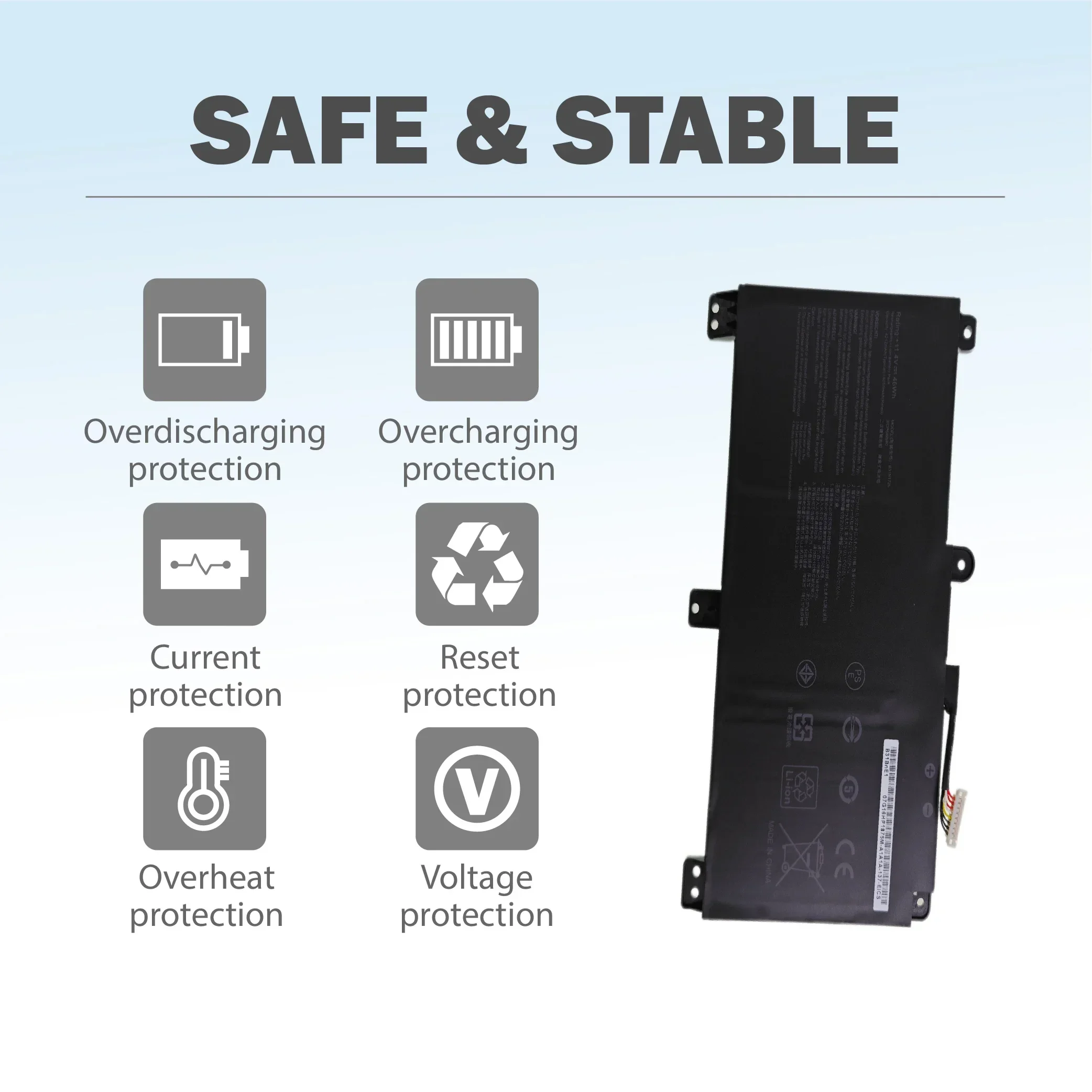 بطارية 11.4V4240mAh B31N1726 لبطارية الكمبيوتر المحمول ASUS FX80GE/GM FX86FE/FM FX504 FX505 #4