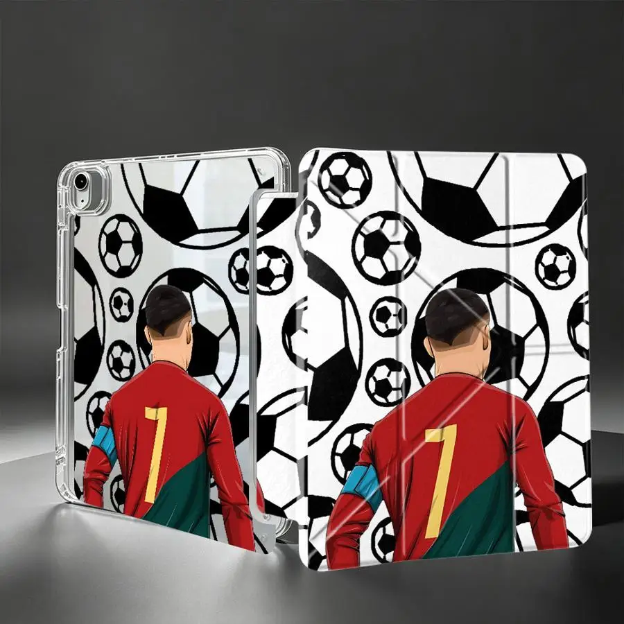 Tablet Case For Samsung Galaxy Tab S10 Lite A8 S9 Plus S8 S7 FE A11 A9 Plus With Pen Slot Cover Soccer Football Number
