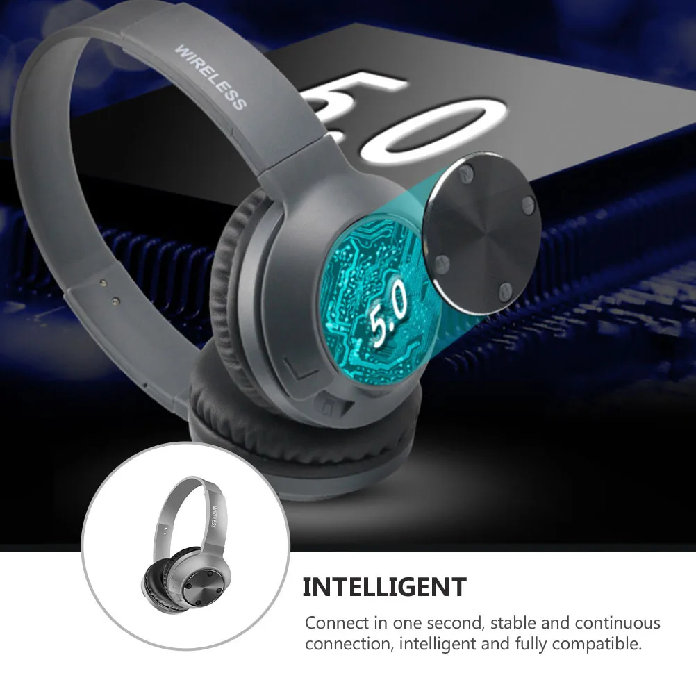 

Earphones Flat Folding Design Adjustable 3D Surround Heavy Bass 10M Transmission Wireless Stereo Headset For Sports