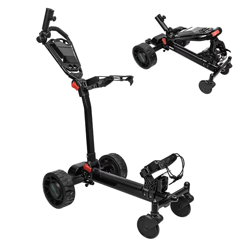 Foldable Electric Golf Trolley 36V 7.8Ah Battery Dual 250W Motor Remote Control Self Driving Cart Aluminum Alloy Frame 30km