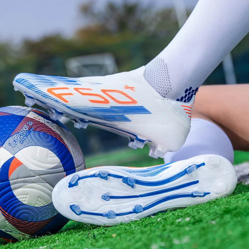 Men's Indoor Soccer Shoes Non-Slip Turf Futsal Boots Ultralight Comfortable