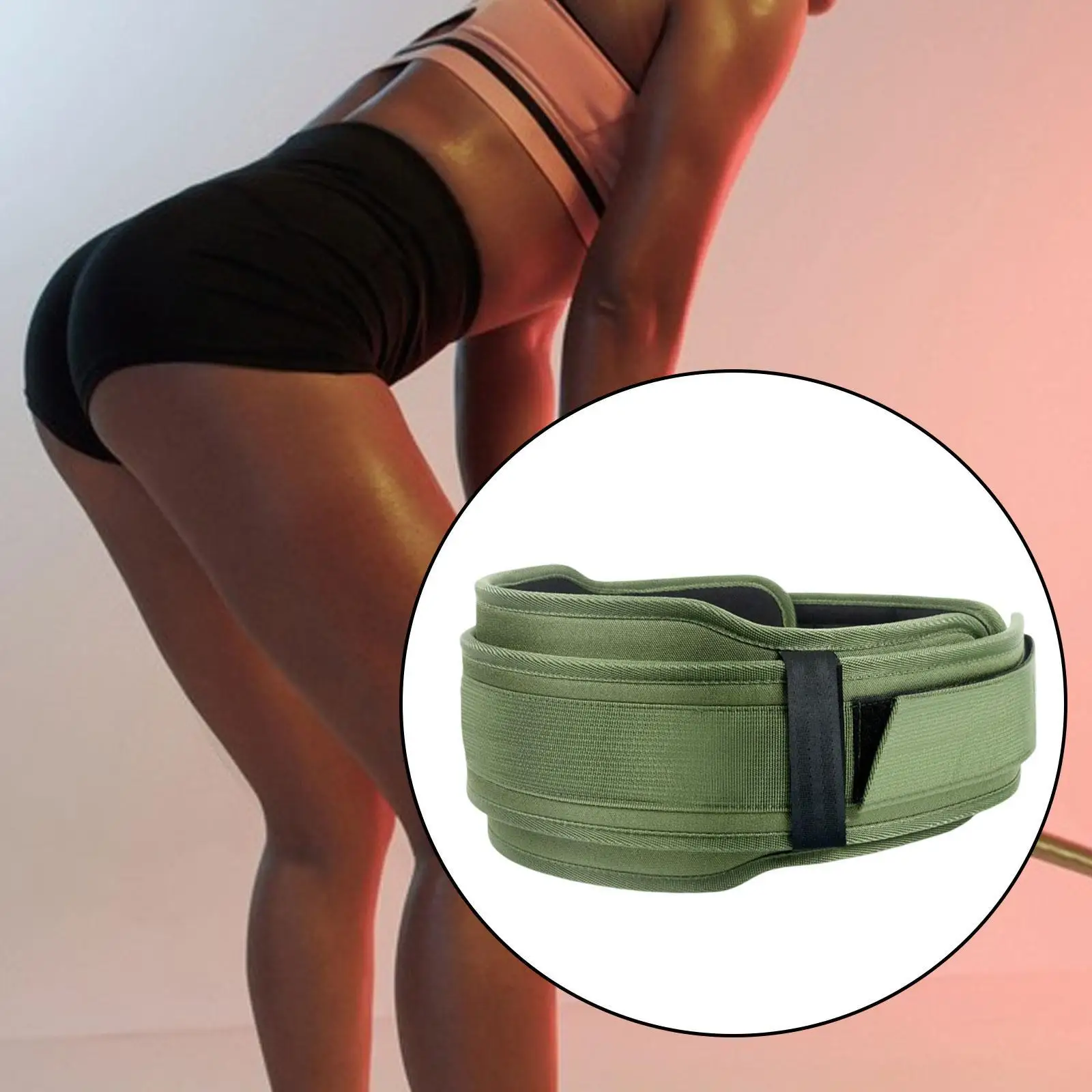 Weight Lifting Belt Men Women Lightweight Portable Weightlifting Belt Waistband for Bodybuilding Deadlift Powerlifting Squats