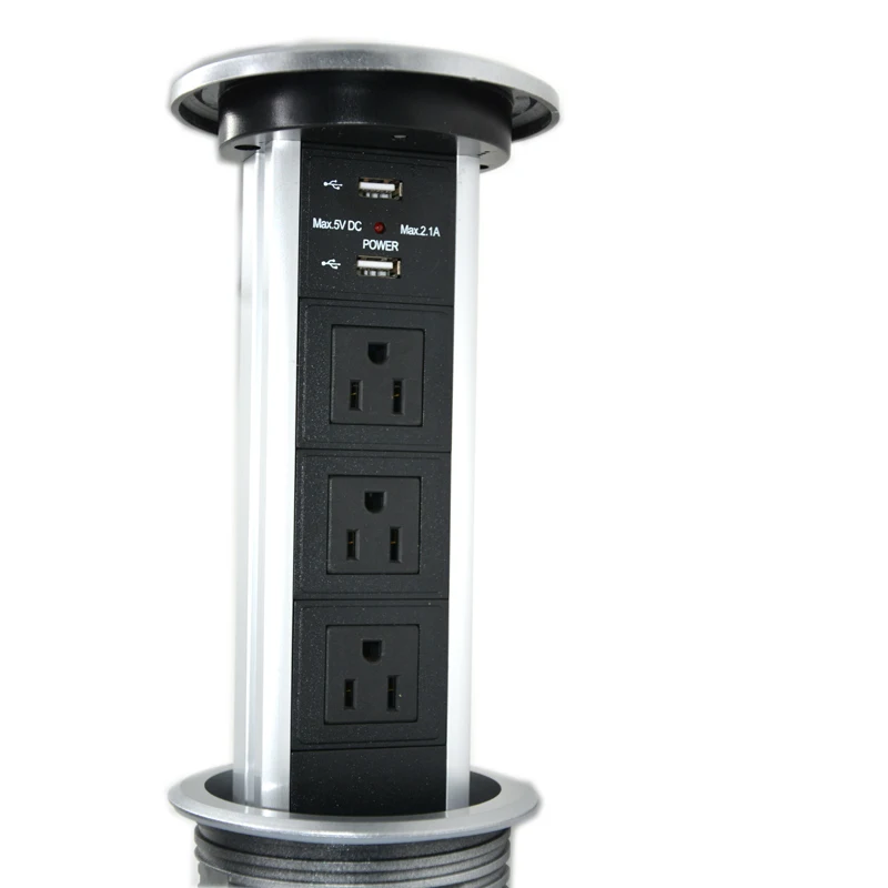 USA Type Automation Furniture Intelligent Motorized Pop up Power Socket