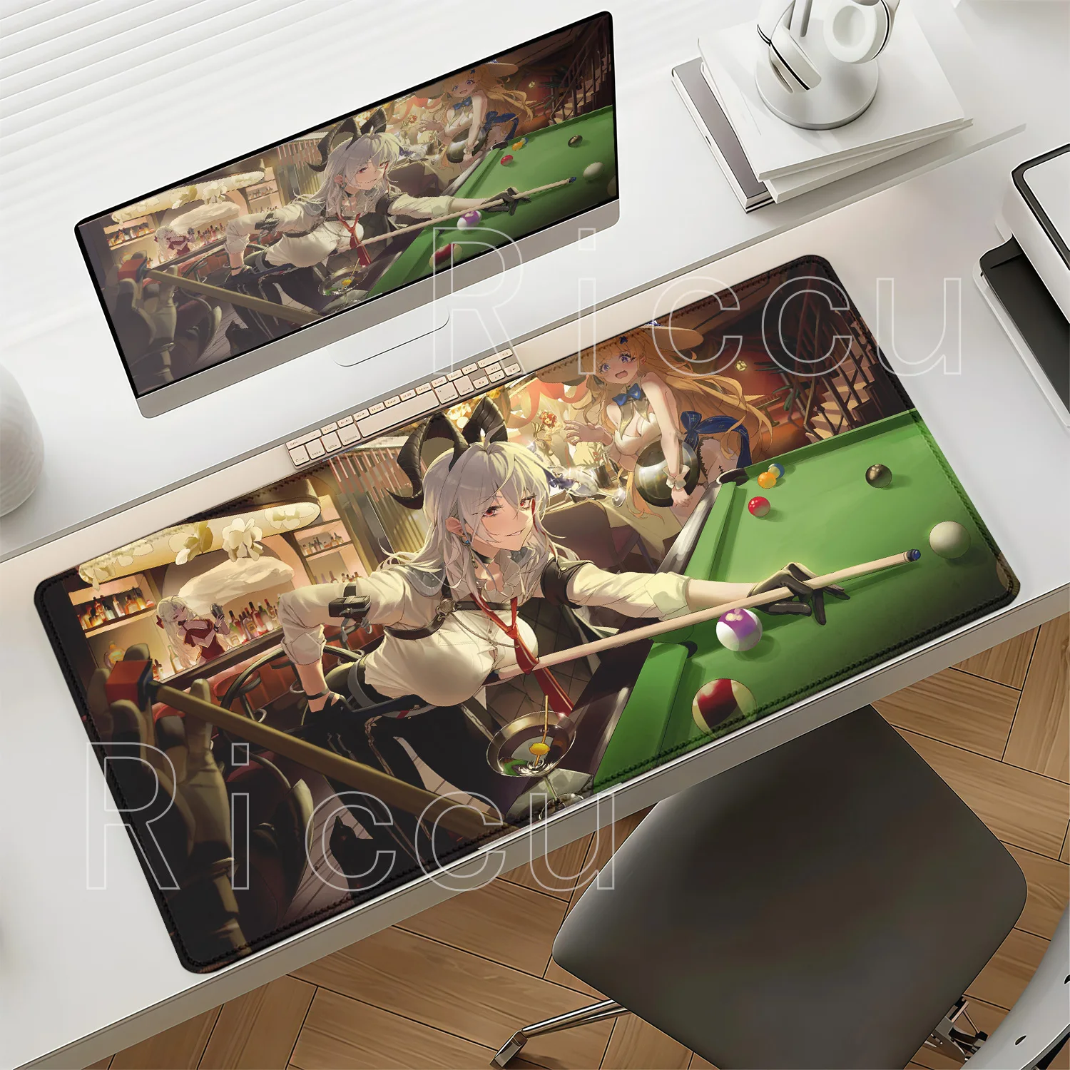 Anime Sexy Girl Zani Wuthering Waves WuWa Mousepad Gaming Keyboard Large Anti-slip Rubber Desk Mat PC HD Printing ESports Carpet