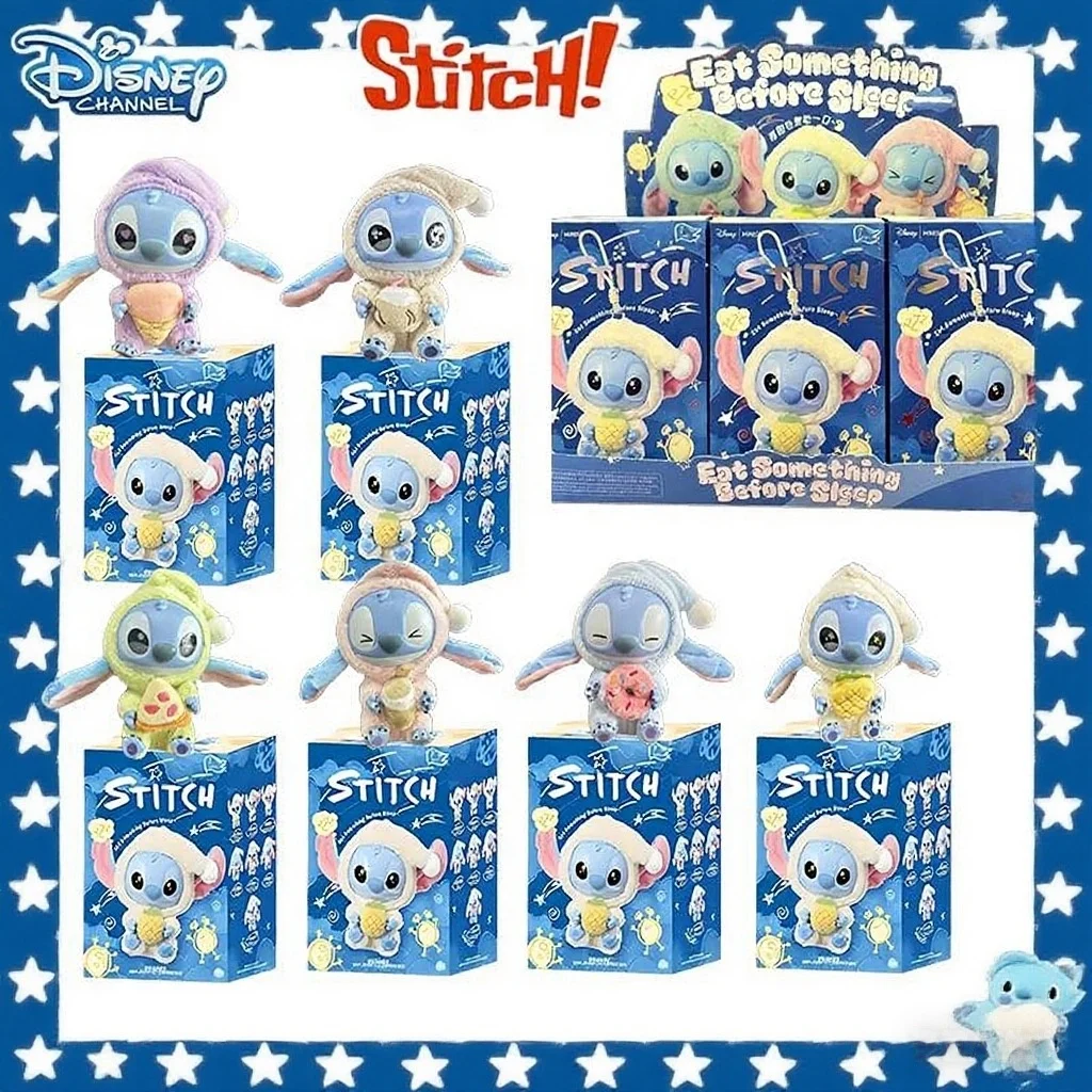 

1-6 шт. Disney New Stitch Eat Something Before Sleep слепая коробка игрушка Mystery Box стежка кукла кулон украшения стежка Рождественский подарок
