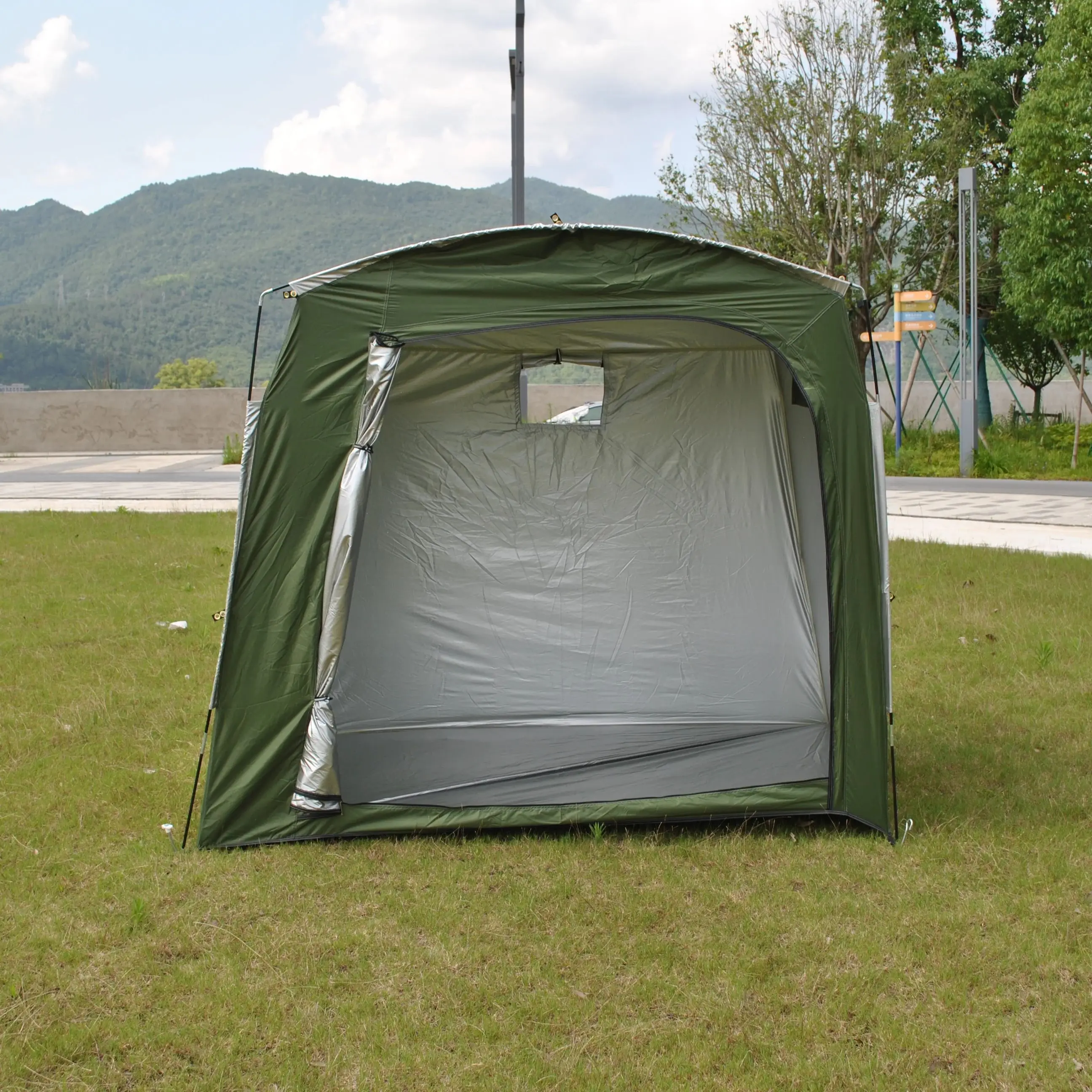 

Bike Tent Waterproof Portable Foldable - Durable Bicycle Storage Shed Sunshade Covers Shelter for 4 Bikes Outdoor Bike Shelter