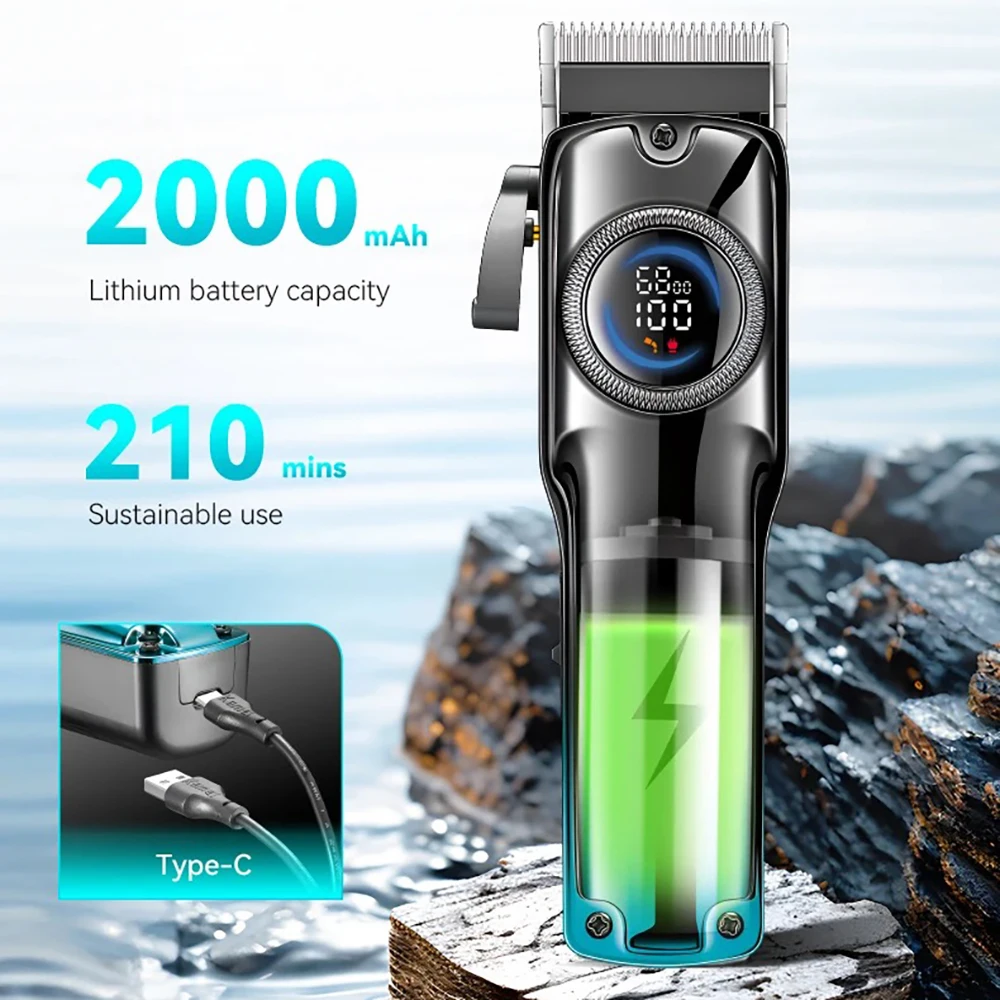 Kemei 2279 Professional Cordless Hair Trimmer Barber Fade Hair Clippers Rechargeable Haircut Tool Hair Cutting Machine for Men - view 6