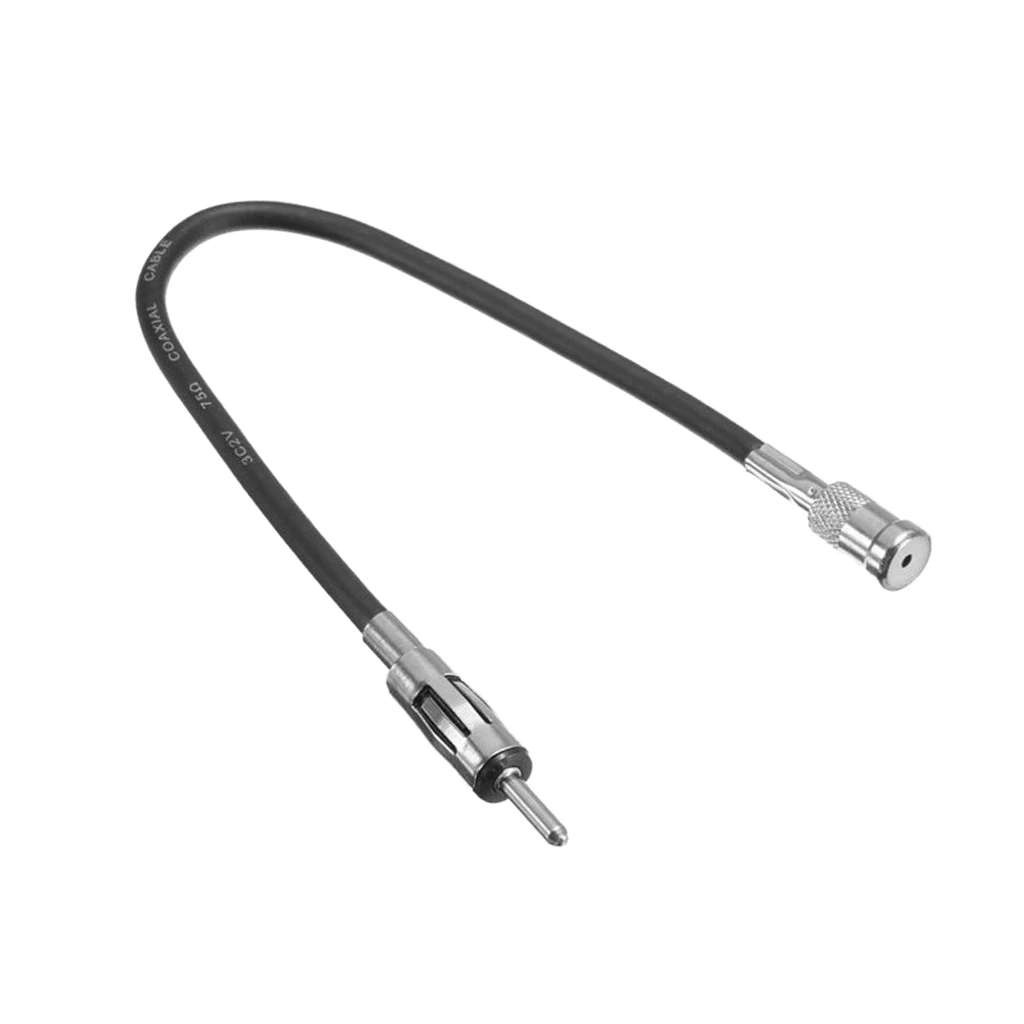 Car Aerial Antenna Adapter ISO to Din Radio Extension Cable for Active FM Antenna and Audio Receiver