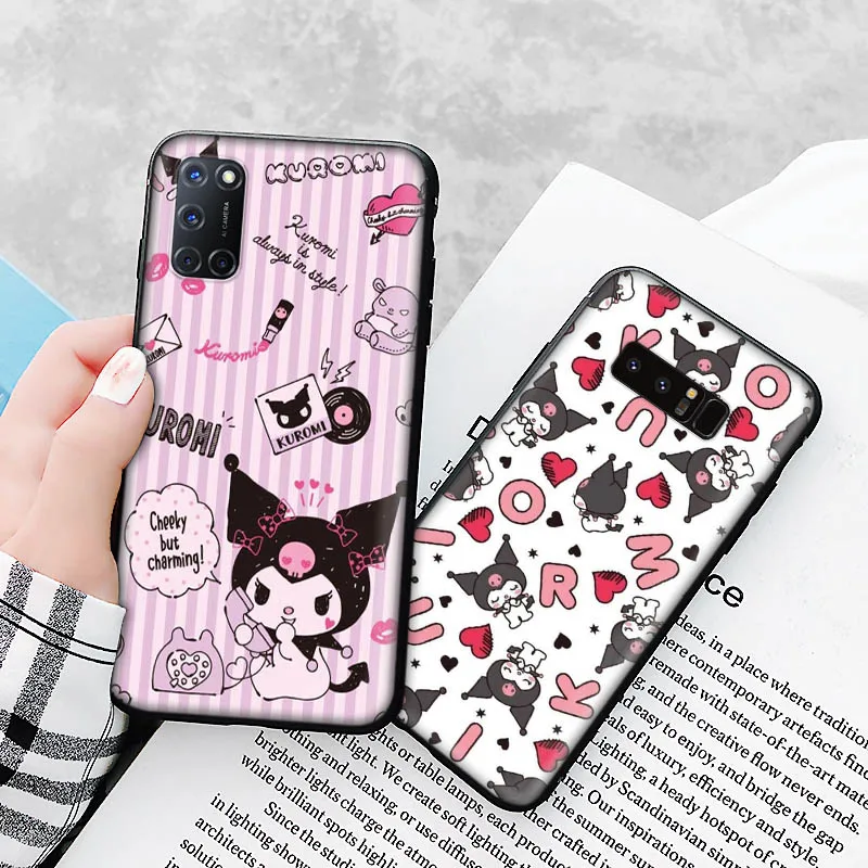 B-4 Kuromi Soft Case for Realme X2 C11 2021 C12 C15 C17 C2 C20 C20A C21 C21y C25 C25s C25y C3 C30 C31