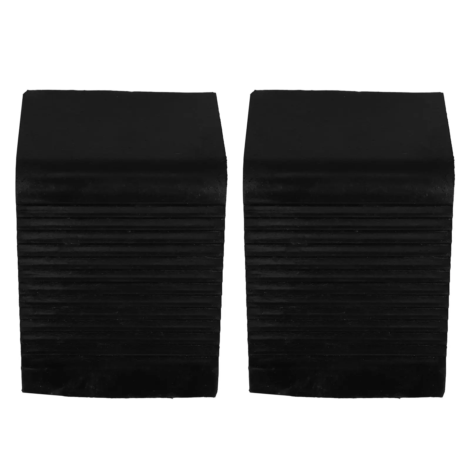 2Pcs Rubber Wheel Chocks Slope Parking Aid Antislip Stability Triangular Design Wear Resistant Garage Parking Stopper for Car