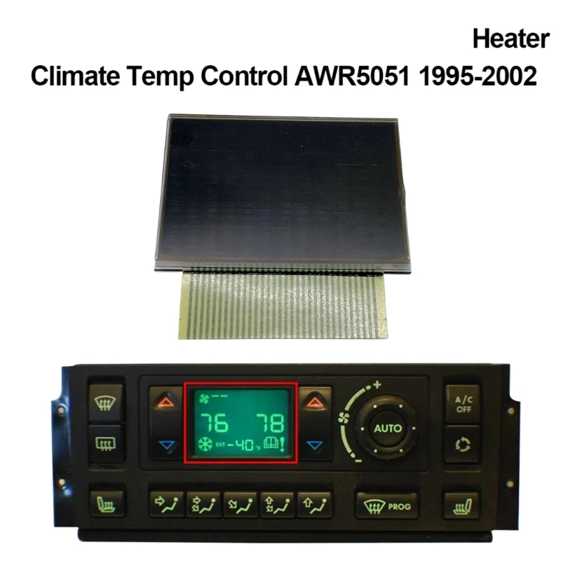 Dashboard Display Screen Assembly for HVAC Replacement, Car Interior Repair Display Component for Worn Screen