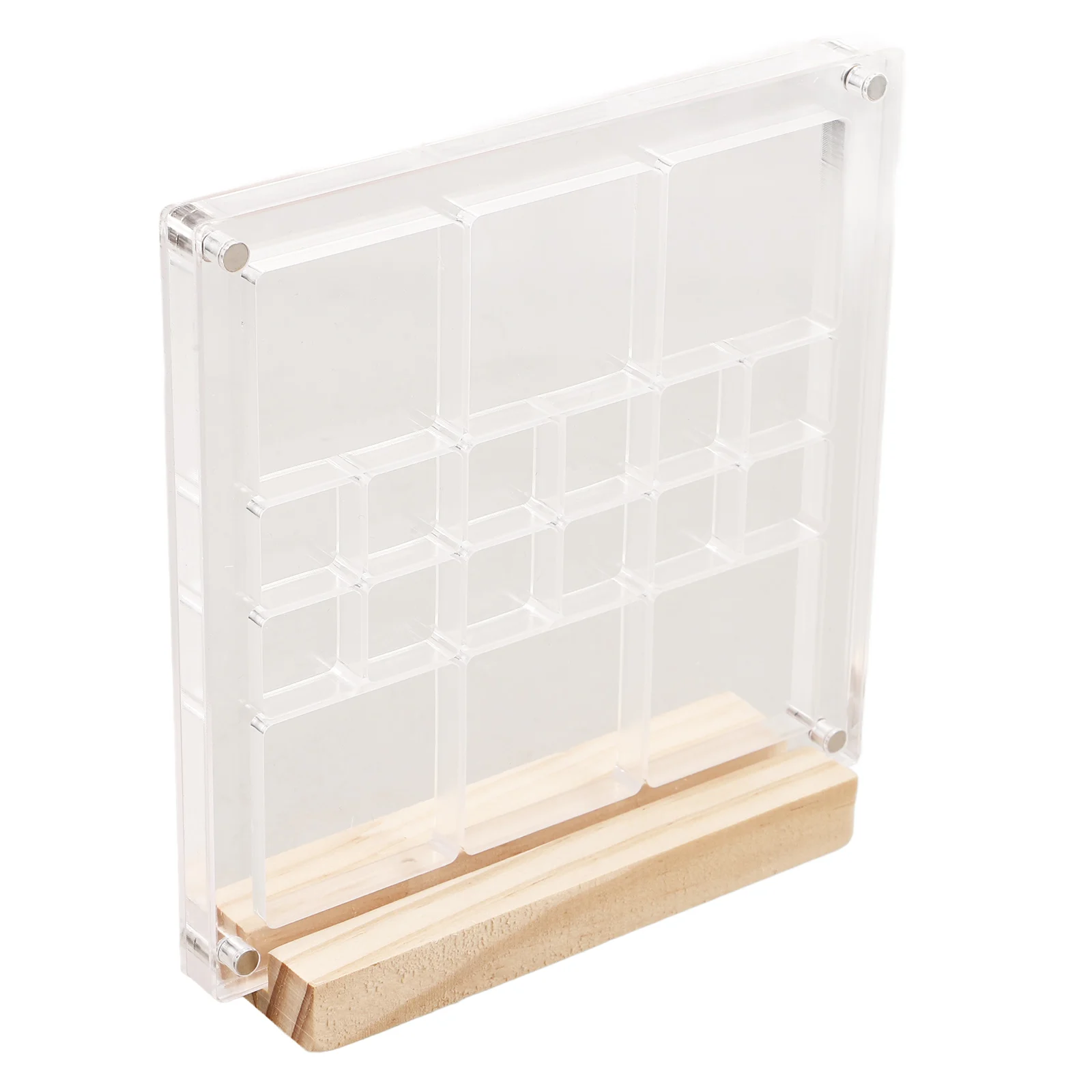 

Acrylic Seashell Display Box Transparent Storage Case For Jewelry Specimens Mini Stones Shell Collector Organizer Wooden
