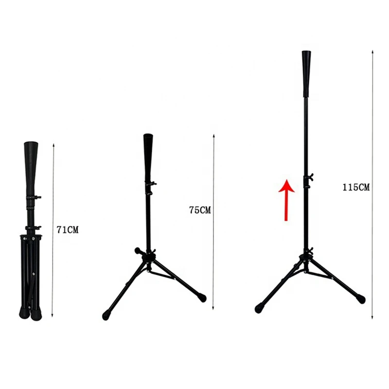 ●29.5In-45.3in Baseball Softball Batting Tee for Hitting Height Adjustable Practice Training Travel Tee Ball Stand