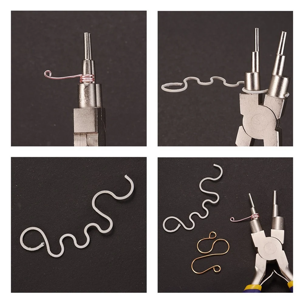 Aço Carbono Alicador Redondo Nariz, DIY, Níquel, Ferro, Ferramentas Manuais, Acessórios de Produção de Jóias, Seis Seção