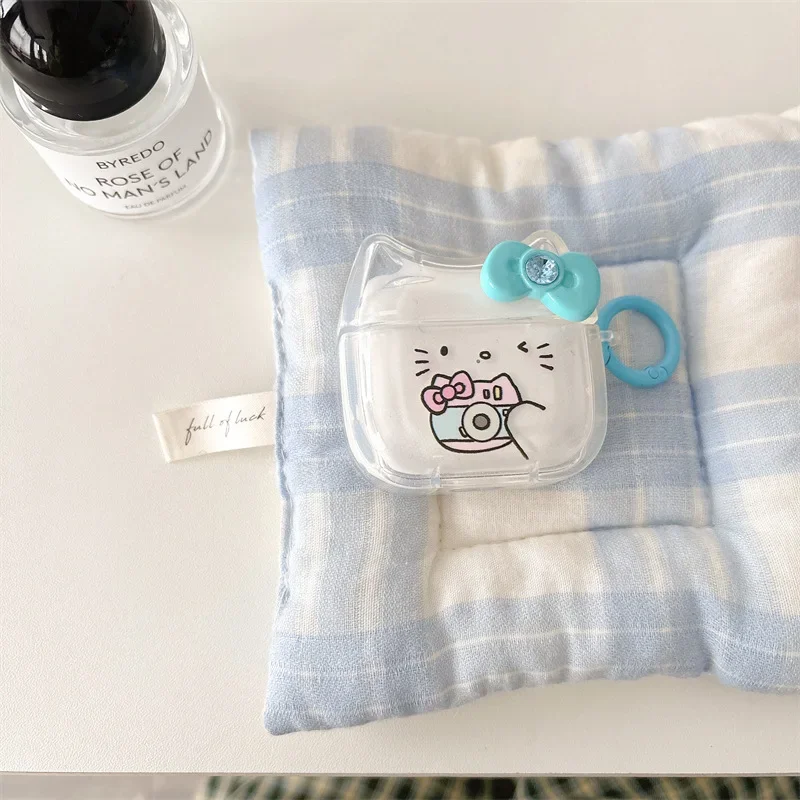Casing AirPods Pro2 Airpod Pro 1 2 3 Bluetooth, casing penutup pelindung Earphone, kotak pengisian daya, earbud kreatif kartun busur