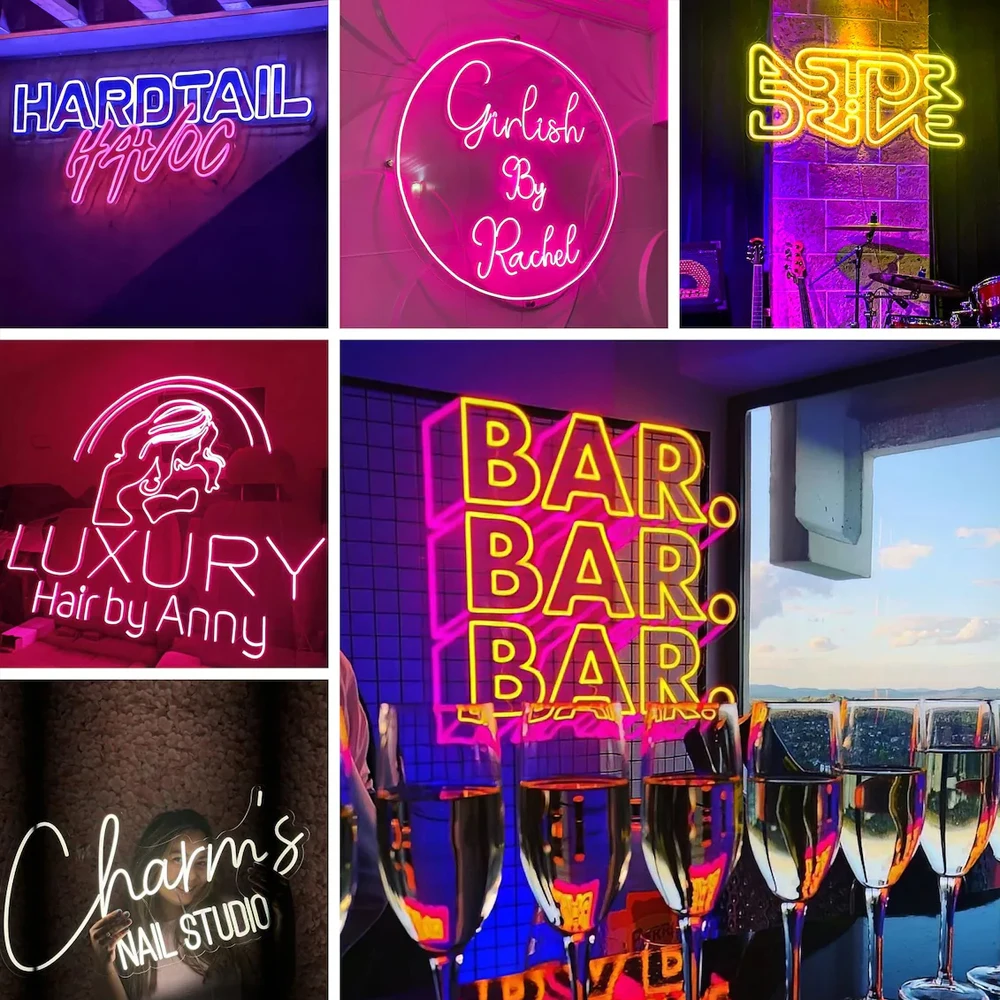 Custom Neon Sign Acrylic LED Neon Personalized Sign Night Lamp for Party Wedding Birthday Business Company Restaurant Wall Decor - view 3