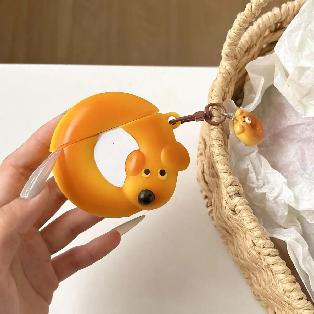 Simulation beagle dog earphone case suitable for Apple AirPods 4 new model earphone case, AirPods 1/2 shockproof