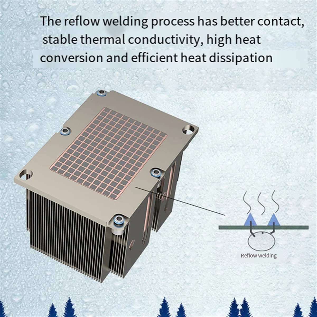 

RISEN LGA3647-2U-R83 Cooler 240W for Lga 3647 Narrow Type Radiator 2u Heat Sink 4 Heat Pipe Side Blow Cooling Fan