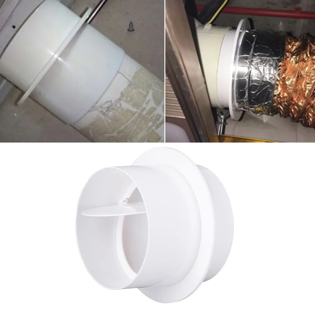 PVC Fan Check Valve For Bathroom Kitchen Valve Round Pipe Backdraft Damper Preventing Mosquitoes Home Improvement