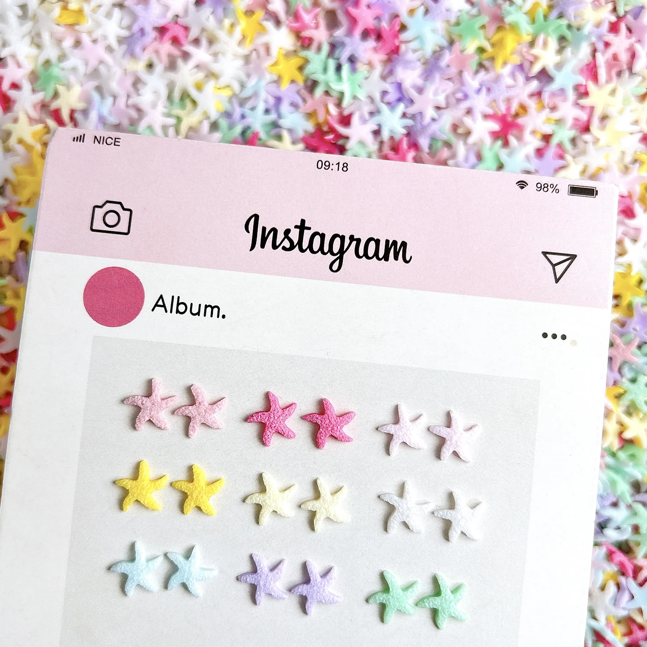 50PCS 3D Einfarbig Matt Seestern Nail art Dekorationen Cartoon Nette Roman Crooked Seestern Harz Nagel Charms DIY Nägel teile