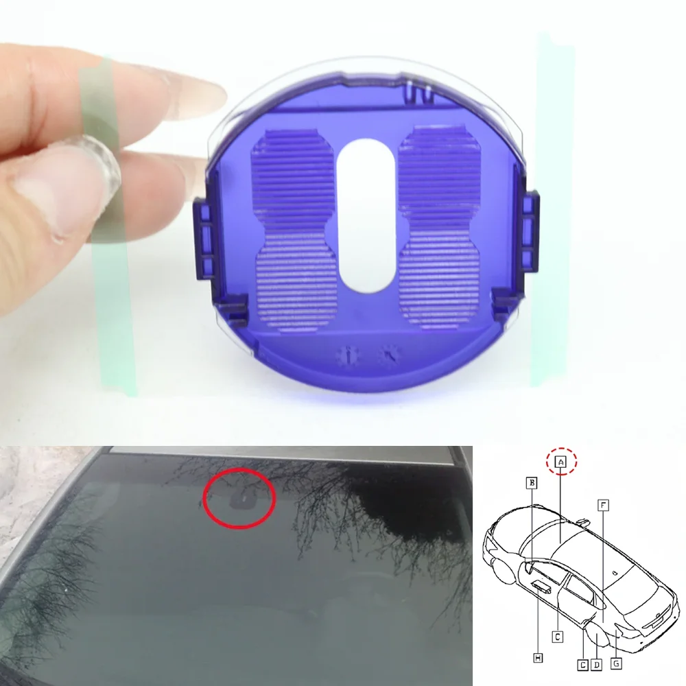 For Mitsubishi Lancer EVO ASX Shogun Outlander Pajero Sport L200 Front Windshield Windscreen Rain Light Sensor Lens With ADH Pad