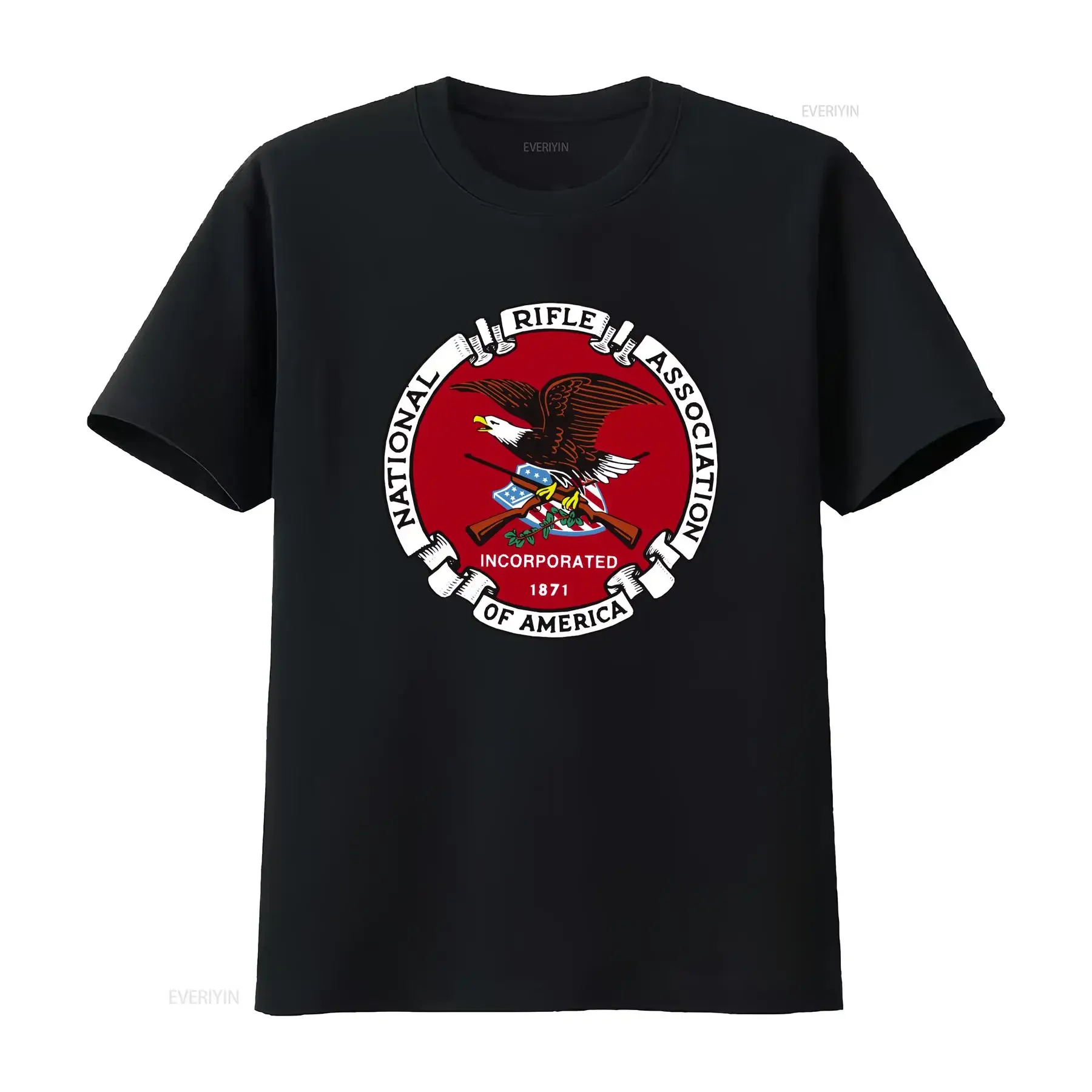 National Rifle Association NRA USA Firearms AR 15 Black T shirt Size S 5XL vintage Washed Comfortable streetwear fashion