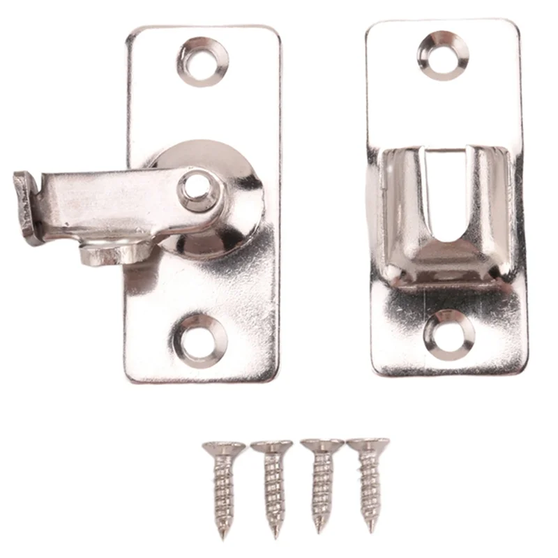 ABGR-3X الحمام الفولاذ المقاوم للصدأ الحلي لوازم الأبواب أقفال الباب انزلاق الزاوية اليمنى قفل الباب مشبك