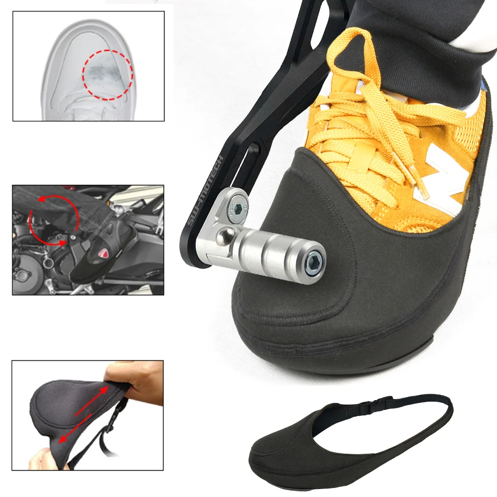 

Shoes Shifter Protector Anti-slip Waterproof Black Easy-installing Motorcycle Toe Protector Gear