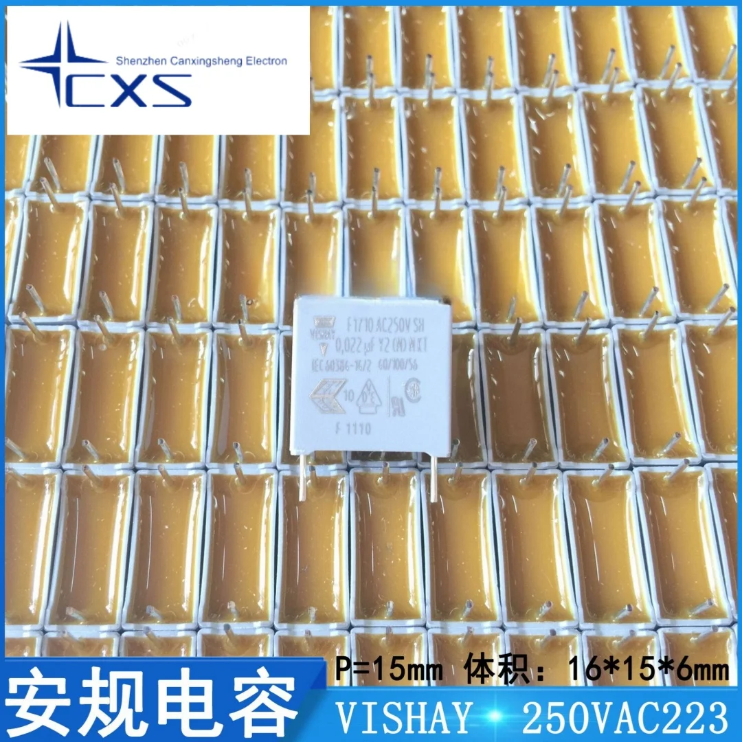 

10pcs Vishay 250VAC223 22NF Anti-Interference Y2 Metal Film Polypropylene Film Safety Capacitors