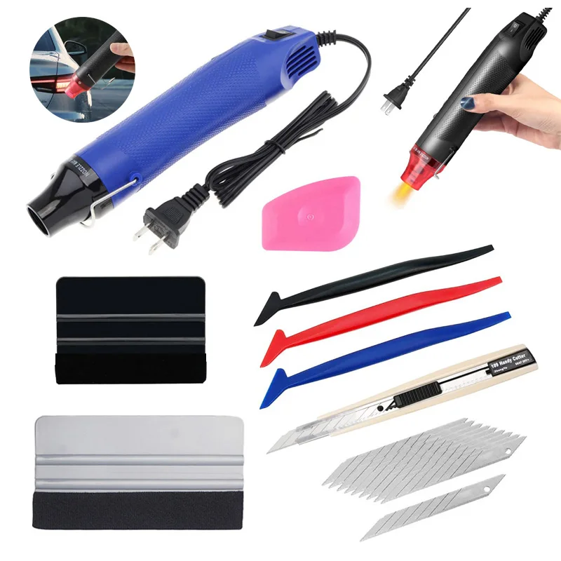 مسدس حراري صغير 110 فولت/220 فولت 300 وات مسدس هواء ساخن محمول متعدد الوظائف أداة حرارة كهربائية لسيارة الفينيل التفاف نافذة تينت فيلم ملصق مائي